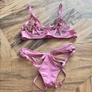 Latex Lingerie Set